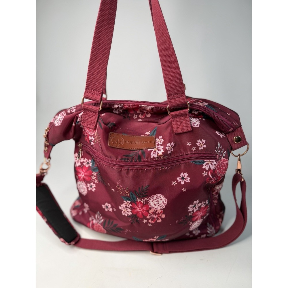 Sarah Wells Lizzy Breast Pump Bag Berry Bloom Color